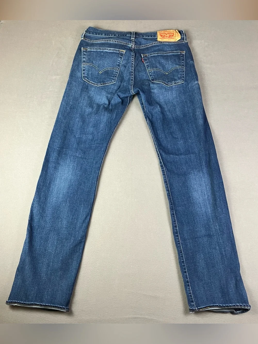 (Lot of 2) Levi's 501 Straight Leg Jeans Men’s Size 32x43 Blue Denim Light Dark.